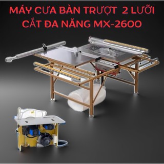  Máy cưa bàn trượt mini đa năng 2 lưỡi cắt MX-2600 