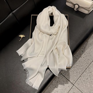 Khăn quàng lụa trơn HUMI dệt đan xem sợi kim tuyến lấp lánh, làm quà tặng sang trọng lịch sự