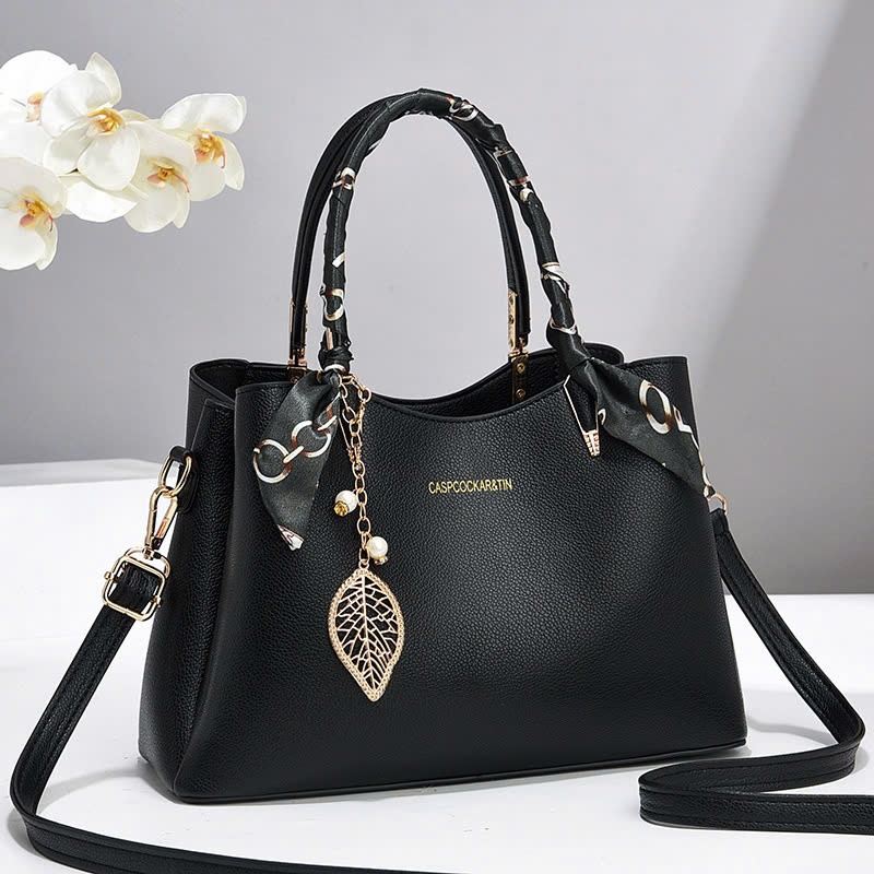 Túi Xách Nữ Cho Mẹ Trung Niên,Túi Xách Tặng Mẹ Đeo Chéo,Đeo Vai Có Khăn Lụa Đẹp Sang Trọng Quý Phái Bao KhangTui Xach 68