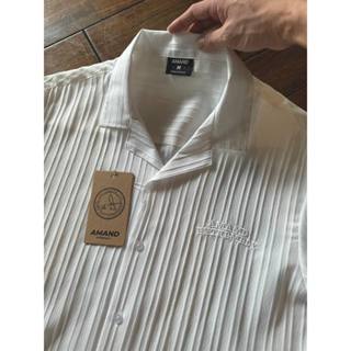 Áo sơ mi Amand  Recycled Cuban Shirt - White/ Black SM2010