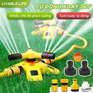  béc xoay 360 độ,Vòi Tưới Cây Tự Động,béc tưới phun mưa,Tặng kèm đa dạng phụ kiện kết nối nhiều vòi phun 