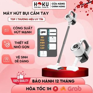 Máy Hút Bụi Cầm Tay Mini HOKU Tích Hợp Lau Sàn Đa Năng Hút Bụi Sàn Nhà Giường Không Dây Lực Hút 15000PA MHB09