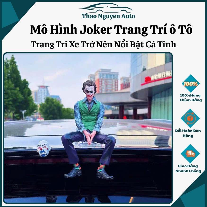 💟 G𝑖á R𝑒̉ 💟Mô Hình Joker Gắn Trang Trí Xe Ô Tô, Xe Máy Hàng Đẹp Chắc Chắc Có Phụ Kiện Gắn Lên Xe