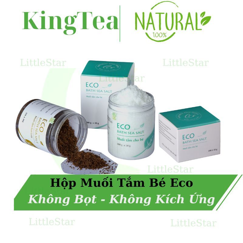 Muối tắm bé ECO 400g - Muối Tắm Thảo Dược Giành Cho Bé - Muối Tắm Sinh Dược Giảm Rôm Sảy Mề Đay