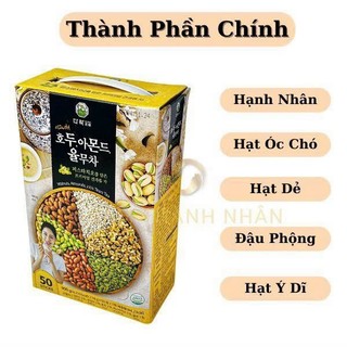 Bột Ngũ Cốc Hạt Dẻ Hạnh Nhân Bí Xanh Hàn Quốc - Hộp 50 Gói