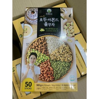 Bột Ngũ Cốc Hạt Dẻ Hạnh Nhân Bí Xanh Hàn Quốc - Hộp 50 Gói