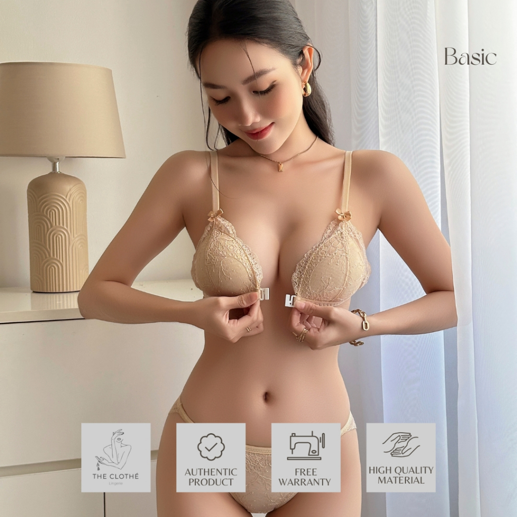 Bralette - Đồ lót thiết kế Basic Trắng Viền Da (Áo Lẻ)