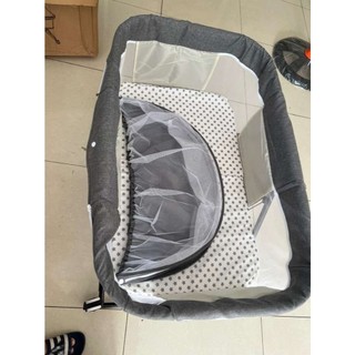 Nôi cũi bập bênh gấp gọn cao cấp chính hãnġ đại vĩ cho bé, tặng đệm và màn, an toàn chống trào ngược, dễ dàng di chuyển