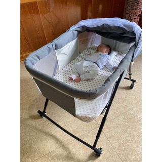Nôi cũi bập bênh gấp gọn cao cấp chính hãnġ đại vĩ cho bé, tặng đệm và màn, an toàn chống trào ngược, dễ dàng di chuyển