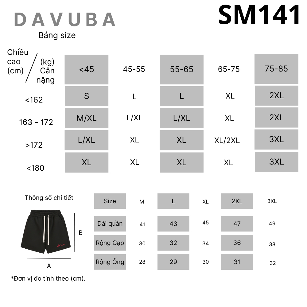 DAVUBA - [Deal Mở Bán] Quần short nỉ 2 Da nam nữ trên gối SM141 | BigBuy360 - bigbuy360.vn