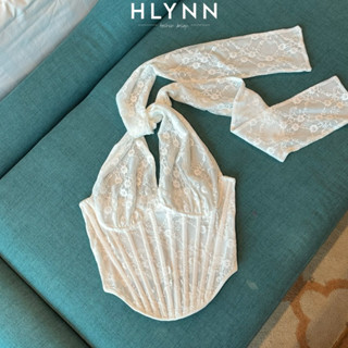 Áo corset ren cổ yếm mặc nhiều kiểu m323