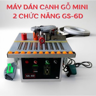  Máy dán cạnh gỗ mini 2 chức năng GS6D. Tăng kèm dao gọt chỉ và keo hạt nhựa 