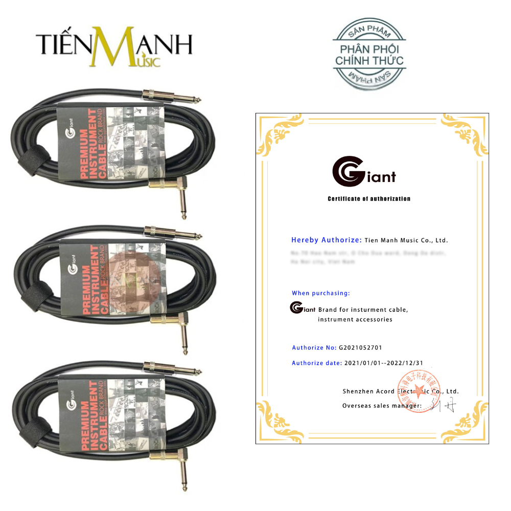 [Loại Tốt] Dây Line Kết Nối Đàn Guitar Giant 2 Đầu 6ly TS Mono Cáp Ggiant ASC21 6 ly 6.35mm Cable Instrument 1/4 in