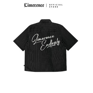 Áo sơ mi kẻ sọc Limerence Endlessly basic thêu trắng, đen cao cấp, dày dặn Local Brand