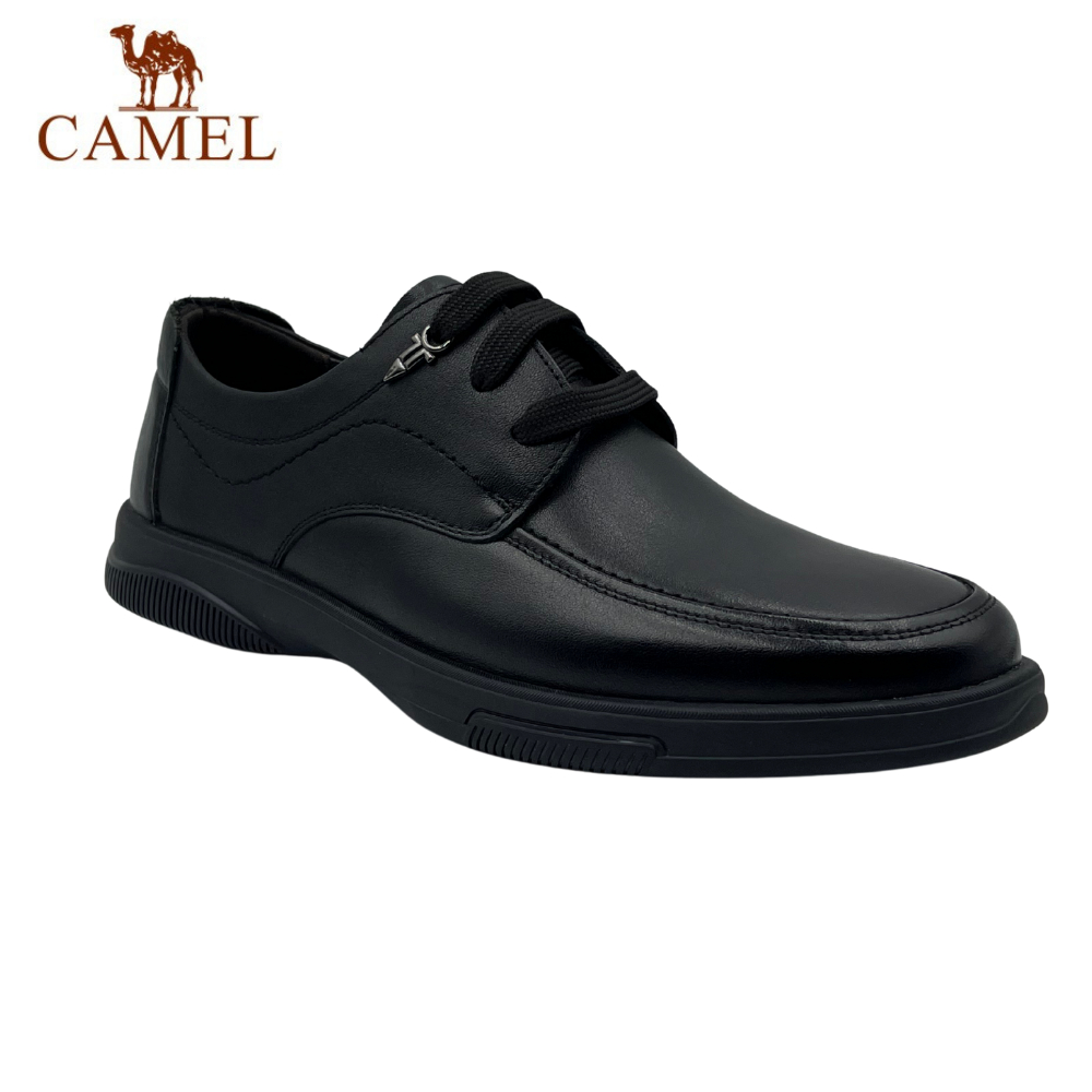 Giày tây nam, giày Oxfords buộc dây Camel da bò cao cấp thiết kế sang trọng - Q13S545310D