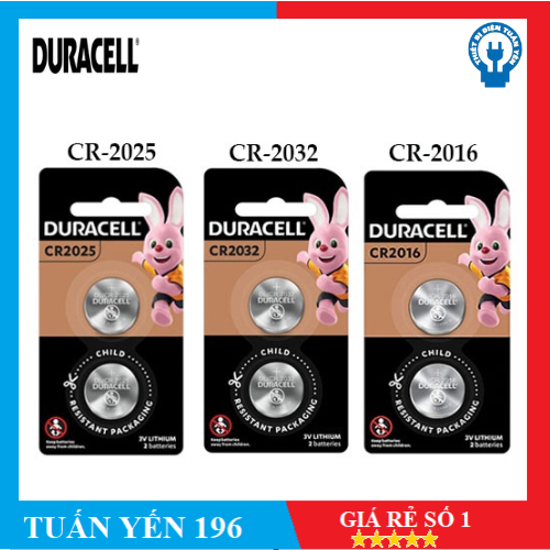 Vỉ 2 viên pin CR2032/ CR2025/CR2016 Duracell Cao Cấp Dung Lượng Cao - Hàng Chính Hãng