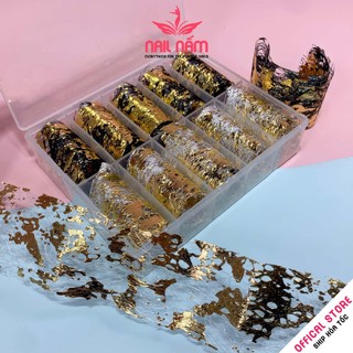 Set foil dán móng, foil nail trang trí móng