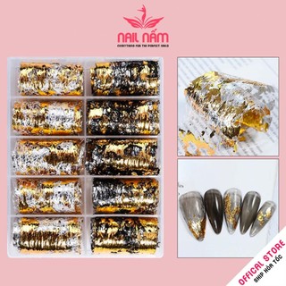 Set foil dán móng, foil nail trang trí móng