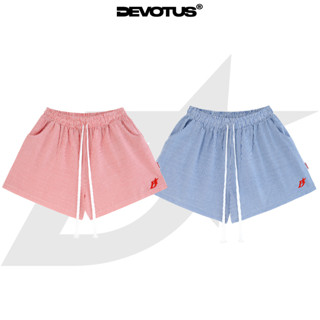 [ NEW ] Quần đùi Kẻ Sọc Oxford  form ống rộng trên gối DEVOTUS Local Brand Unisex - Thêu Logo