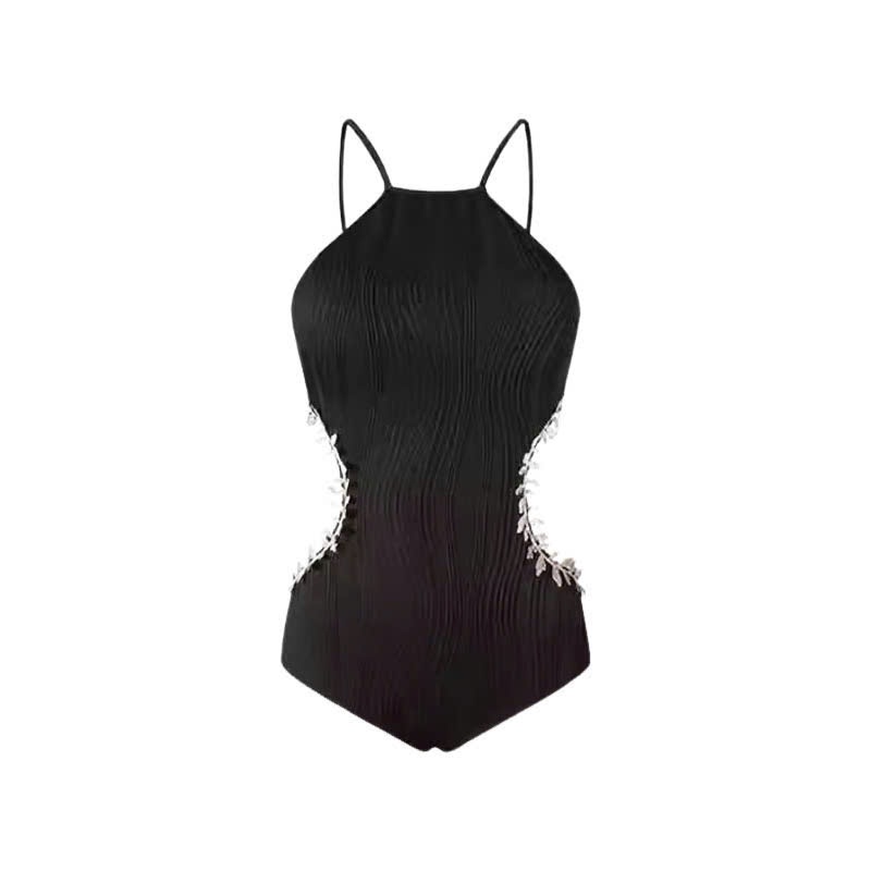 Set bộ đồ bơi bikini áo tắm liền thân mùa hè khoét eo cổ yếm sexy quyến rũ hàng QCCC HMH BKN23 | BigBuy360 - bigbuy360.vn