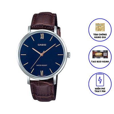 Đồng Hồ Nữ Dây Da Chính Hãng Casio LTP-VT01L-2B
