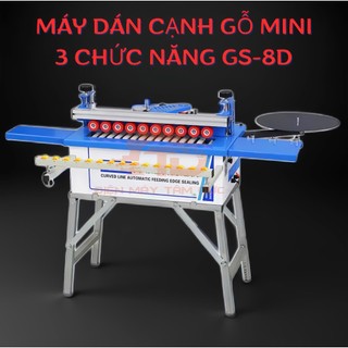  Máy dán cạnh gỗ mini 3 chức năng GS8D - Máy dán cạnh đa năng . Tặng kèm dao gọt chỉ và keo hạt nhựa khi mua 