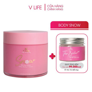 Kem dưỡng trắng da body Snow V Life: Dưỡng ẩm, trắng da, thoa lên da nâng từ 2-3 tone. tặng TTBC Tảo Biển