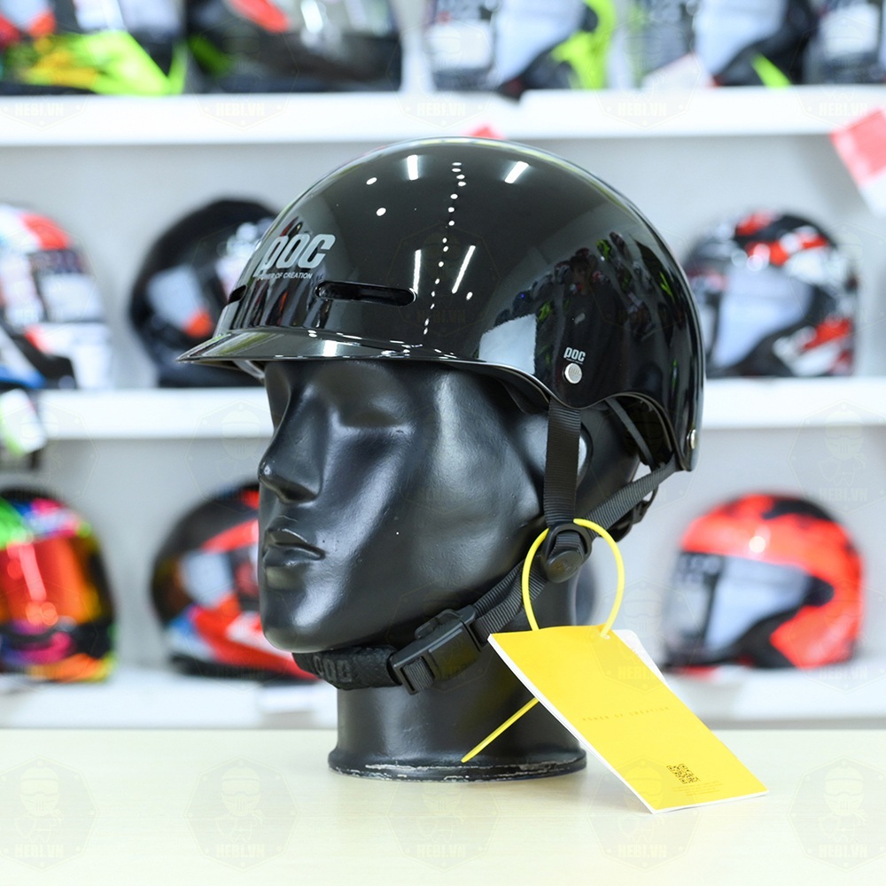 Nón POC CREATION P20 Đen Bóng Chữ Xám