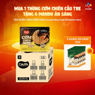 [Tặng 6 Mandu ăn sáng] Thùng 24 gói cơm chiên Cầu Tre túi 210g (Công thức mới siêu ngon)