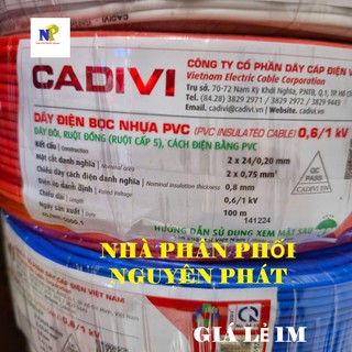 [CADIVI] Dây Điện Đôi 2x24 VCmd2x0.75 - Cuộn 100m