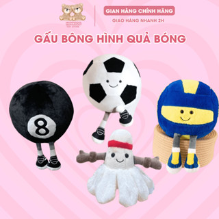 Gấu Bông Hình Quả Bóng Đá, Bóng Bi-a, Bóng Rổ Đáng Yêu, Móc Khóa Hình Bóng Đá, Bóng Rổ, Bi a