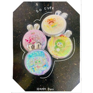  Gương Trang Điểm Mini Cầm Tay Baby Three Soi Mặt Cầm Tay Gập Gọn 2 Mặt Kim Tuyến dễ thương 