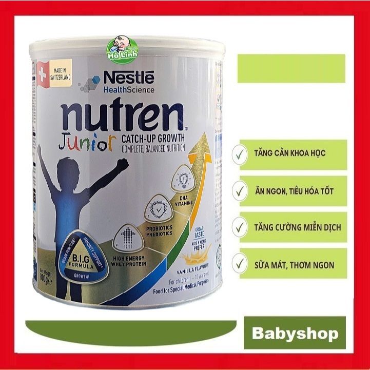 Sữa bột Nutren Junior 800g hương Vani.....