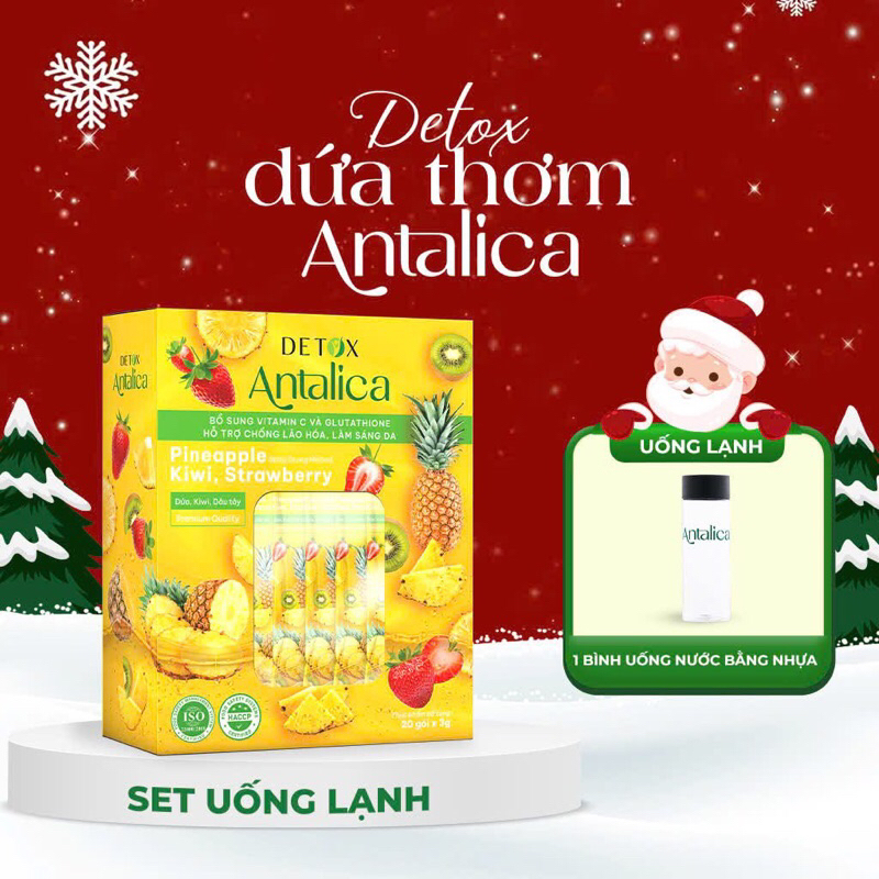 Antalica Detox Dứa Thơm Hỗ Trợ Sáng Da, Cung Cấp Vitamin C Hộp 3g x 20 gói