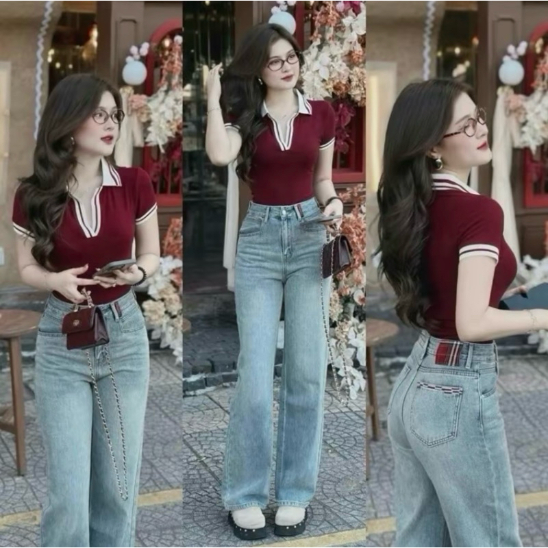 Áo Thun Polo Nữ Cổ Bẻ Phối Viền Chất Thun Borip Co Giãn Ôm Body AT20 CinZy SG | BigBuy360 - bigbuy360.vn
