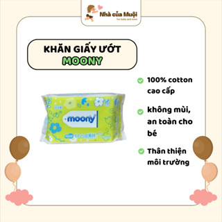 Khăn Giấy Ướt Moony Nhật Không Mùi, Không Kích Ứng, An Toàn Cho Da Bé
