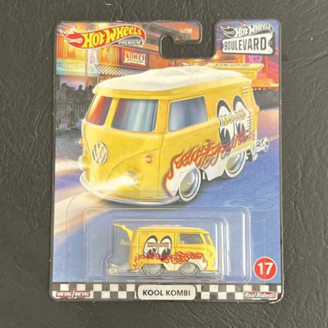Xe mô hình Hotwheels Premium Kool Kombi màu vàng