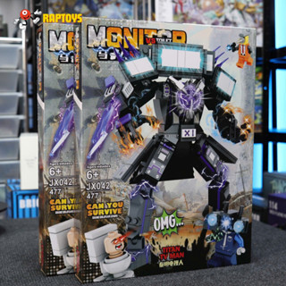 [ Hỏa Tốc SKibidi 2025] SKIBIDI TOILET TITAN TV MAN Mô hình đồ chơi lắp ráp | JX042 477 Mảnh Ghép.