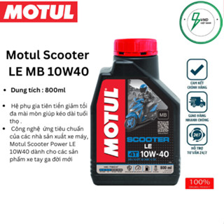  Dầu nhớt xe tay ga cao cấp Motul Scooter LE MB 10W40   0.8L   