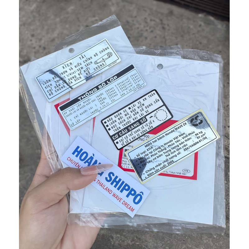 Bộ 4 miếng tem thông số wave Zx chính hãng
