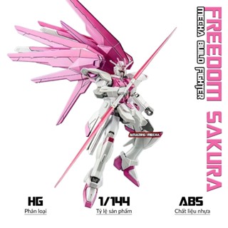 Mô hình HG Freedom Sakura, 1/144 Mecha Fighter, Xếp hình mecha, Mô hình nhựa