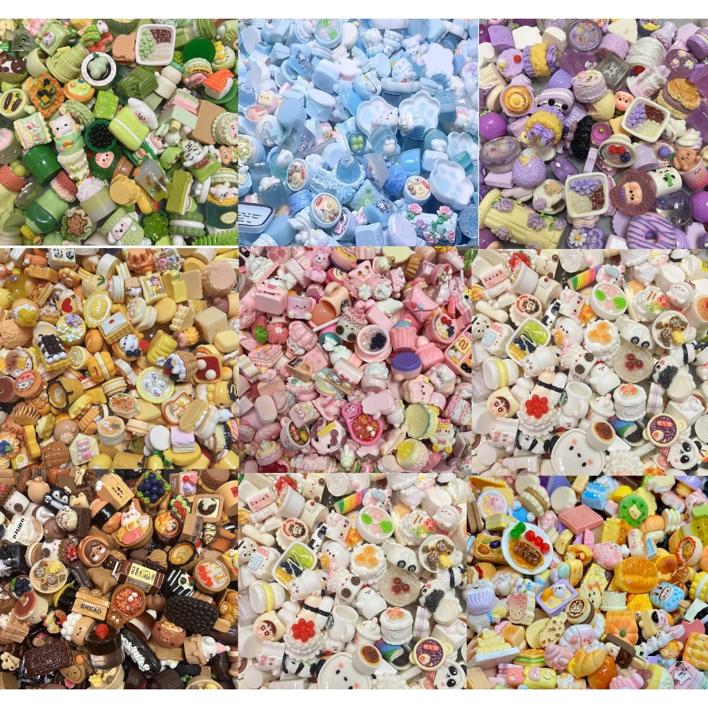 [Sỉ] Charm Sỉ Mẫu Random Sỉ Mô Phỏng Bánh Kẹo Mini Cực CUTE Dùng Trang Trí Decor Nhà Búp Bê DIY