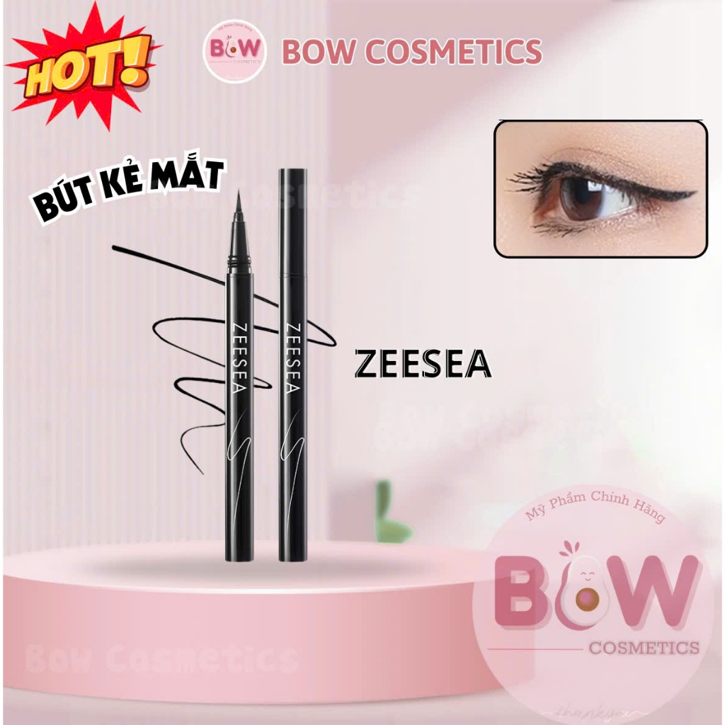 [Hỏa Tốc] Bút Kẻ Mắt ZEESEA Chống Nước Vẽ Eyeliner Nhanh Khô Bền Màu Lâu Trôi Đầu Mảnh Dễ Sử Dụng