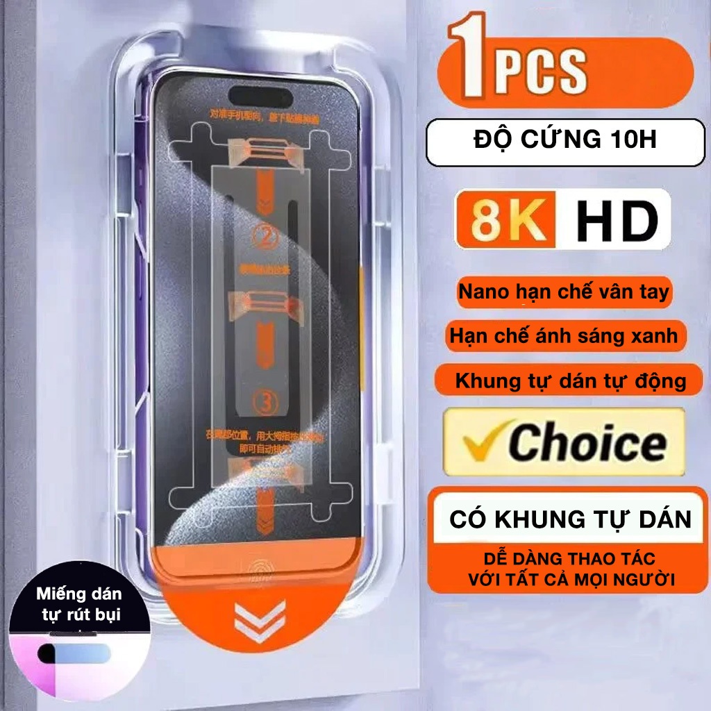 [Mua 2 Tặng 1] Kính cường lực tự dán lọc bụi phone 17 ProMax 17 Air 16 ProMax 14 13 12 11 Pro Max Xs