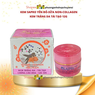 Kem sapro yến đỏ sữa non collagen mụn nám trắng da 12g