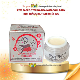 Kem sapro yến đỏ sữa non collagen mụn nám trắng da 12g