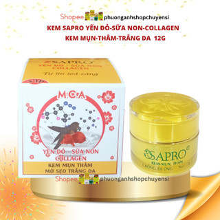 Kem sapro yến đỏ sữa non collagen mụn nám trắng da 12g