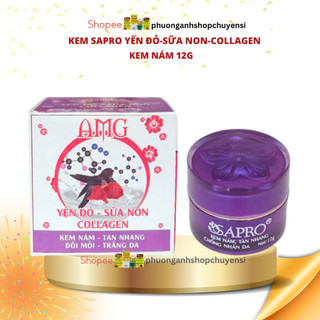 Kem sapro yến đỏ sữa non collagen mụn nám trắng da 12g