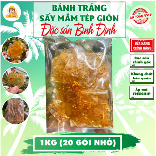 COMBO 1kg Bánh Tráng Sấy Mắm Tép Giòn (20 gói nhỏ) - Đặc Sản Bình Định Ăn Vặt Siêu Ngon - TD Food