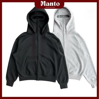 Áo khoác hoodie zip chống nắng full face unisex ninja DRIP 2 mũ che mặt chất nỉ không xù Hottrend - Manto Shop